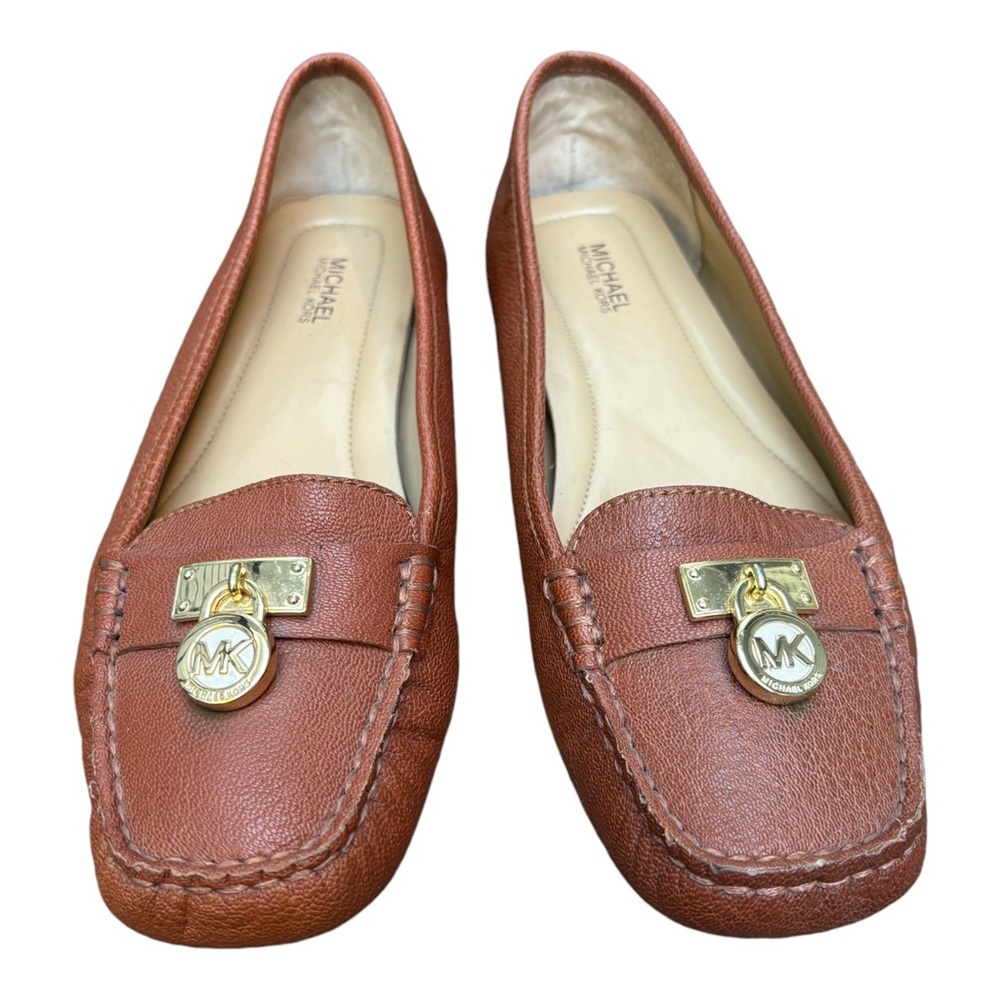 Michael Kors Women’s 7 Brown Pebbled Leather Driving Shoes, Michael Kors Shoes